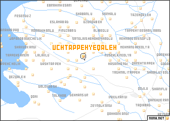 map of Ūch Tappeh-ye Qal‘eh