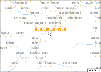 map of Ucieda de Arriba
