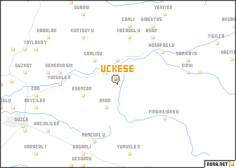 map of Üçkese