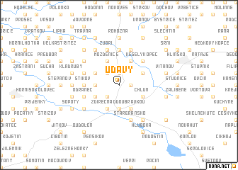 map of Údavy