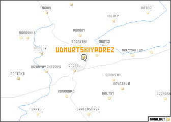 map of Udmurtskiy Porez