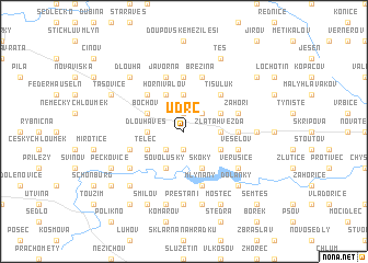 map of Údrč