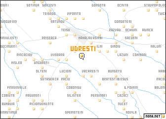 map of Udreşti