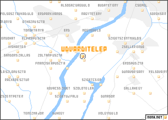 map of Udvarditelep