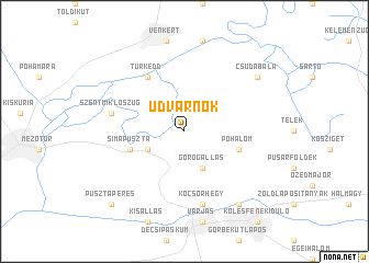 map of Udvarnok