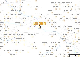 map of Ugioniai