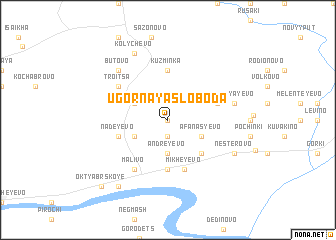 map of Ugornaya Sloboda