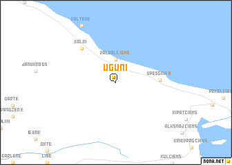 map of Uguņi