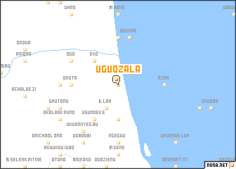 map of Ugu Ozala