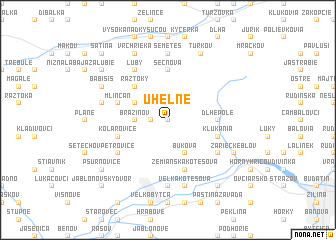 map of Uhelné