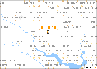 map of Uhlíkov