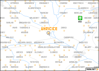 map of Uhřičice