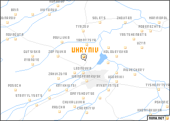 map of Uhryniv