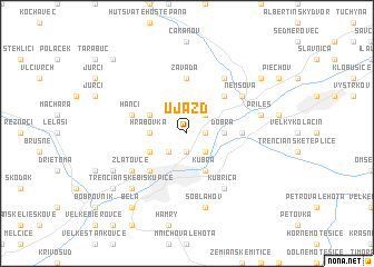 map of Újazd