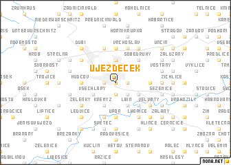 map of Újezdeček
