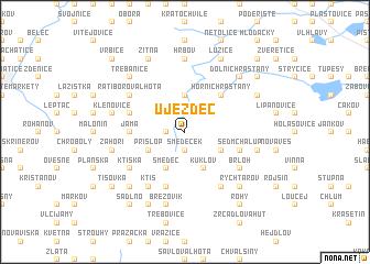 map of Újezdec