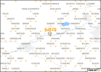 map of Újezd