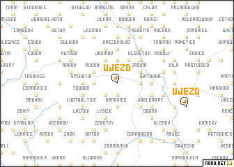 map of Újezd