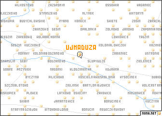 map of Ujma Duża