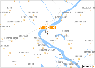 map of Újmohács