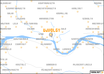 map of Újvölgy