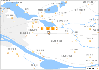 map of Ulbroka
