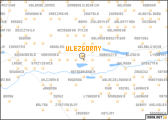 map of Ułęż Górny