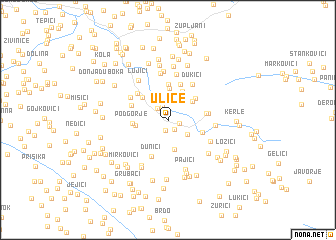 map of Ulice