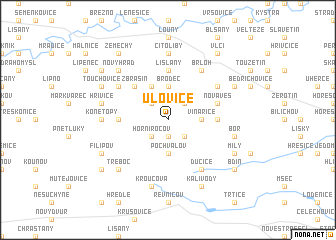 map of Úlovice