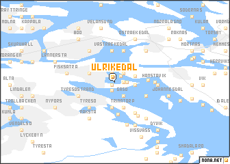 map of Ulrikedal