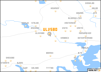 map of Ulvsbo