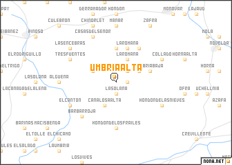 map of Umbría Alta