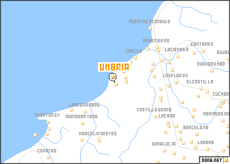 map of Umbría