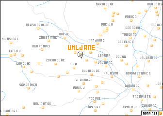 map of Umljane