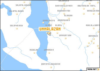 map of Umm al ‘Az̧ām