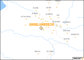 map of Umm al Khanāzīr