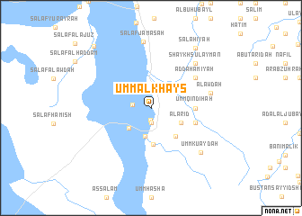 map of Umm al Khays