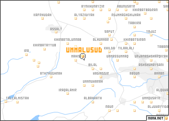 map of Umm al Usūd