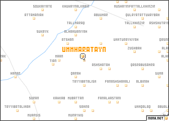 map of Umm Ḩāratayn