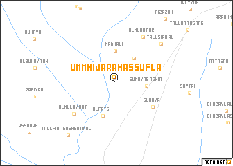 map of Umm Ḩijārah as Suflá