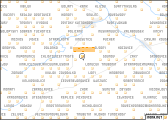 map of Úmonín