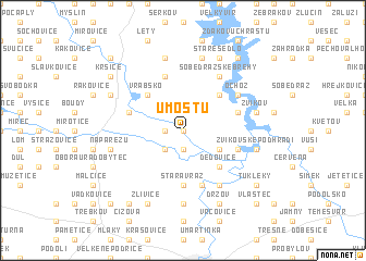 map of U Mostu