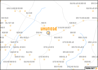 map of Umunede
