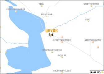 map of Umyak