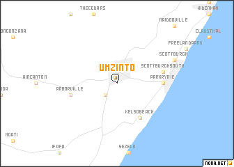 map of Umzinto