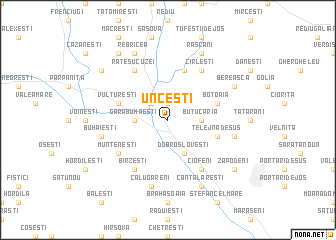 map of Unceşti