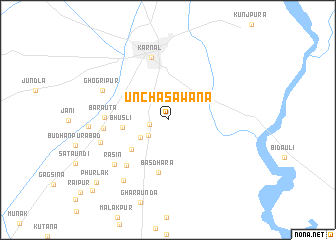 map of Ūncha Sawāna