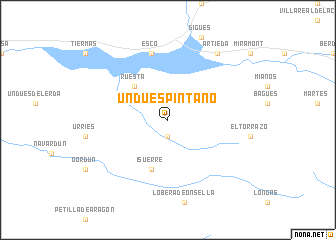 map of Undués-Pintano