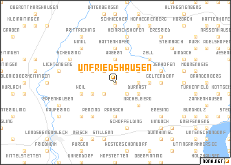 map of Unfriedshausen