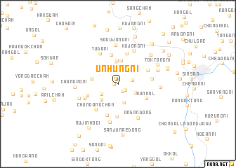 map of Unhŭng-ni